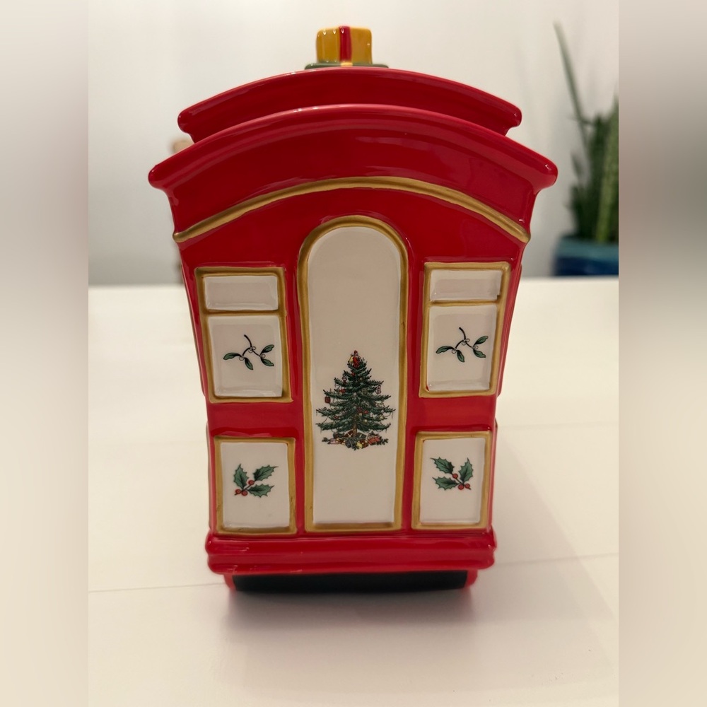 Spode Christmas Train box cookie Jar. Hand-painted. - Picture 4 of 8